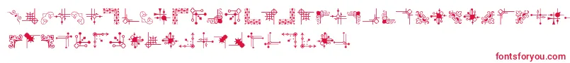 CornpopFour Font – Red Fonts on White Background