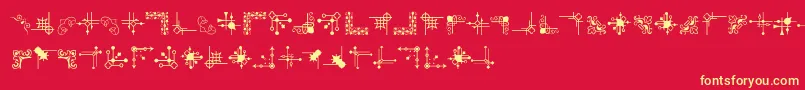 CornpopFour Font – Yellow Fonts on Red Background