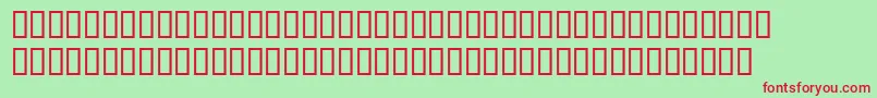 Robwebsterextraboldsh-fontti – punaiset fontit vihreällä taustalla