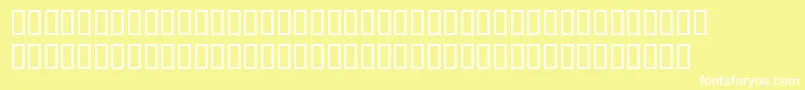 Robwebsterextraboldsh-Schriftart – Weiße Schriften auf gelbem Hintergrund