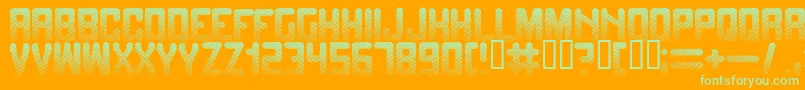 Fade Font – Green Fonts on Orange Background