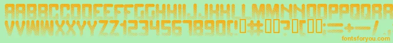 Fade Font – Orange Fonts on Green Background