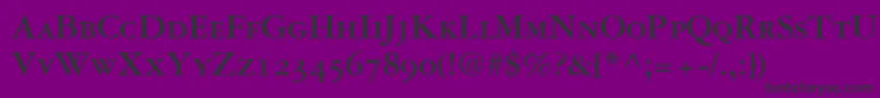 Garamond3BoldSmallCapsOldStyleFigures Font – Black Fonts on Purple Background