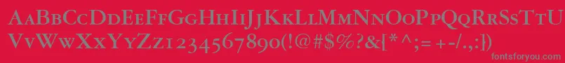 Police Garamond3BoldSmallCapsOldStyleFigures – polices grises sur fond rouge