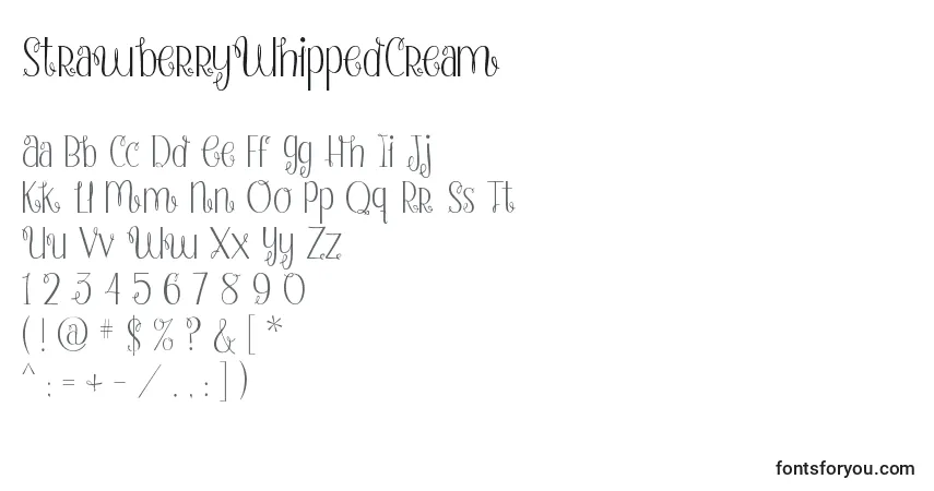 StrawberryWhippedCream Font – alphabet, numbers, special characters