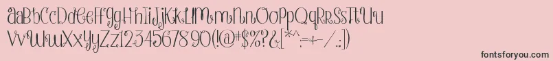 StrawberryWhippedCream Font – Black Fonts on Pink Background