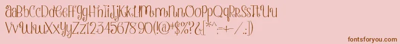 StrawberryWhippedCream Font – Brown Fonts on Pink Background