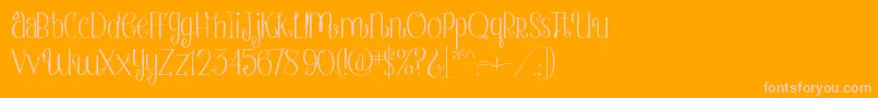 StrawberryWhippedCream Font – Pink Fonts on Orange Background