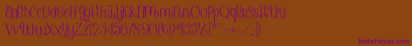 StrawberryWhippedCream Font – Purple Fonts on Brown Background