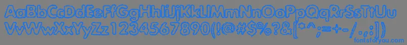 Exposureroughoutlinec Font – Blue Fonts on Gray Background