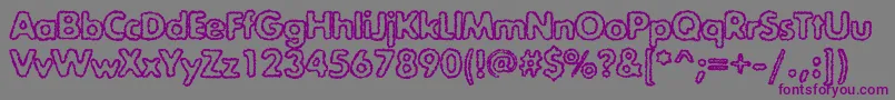 Exposureroughoutlinec Font – Purple Fonts on Gray Background