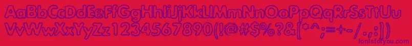 Exposureroughoutlinec Font – Purple Fonts on Red Background
