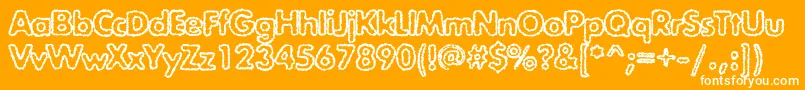 Exposureroughoutlinec Font – White Fonts on Orange Background