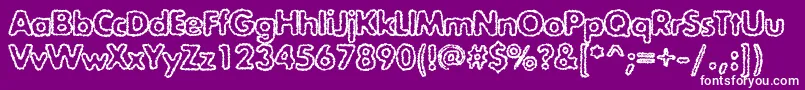 Exposureroughoutlinec Font – White Fonts on Purple Background