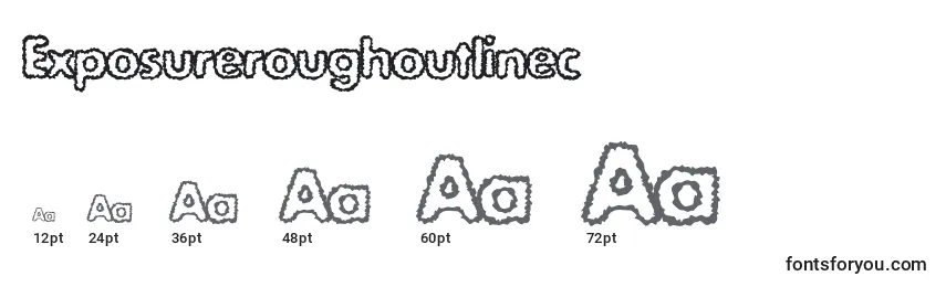 Размеры шрифта Exposureroughoutlinec