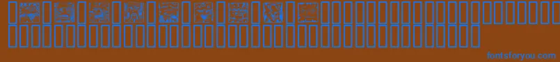 MythagoSquares Font – Blue Fonts on Brown Background