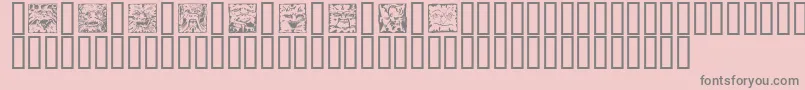 MythagoSquares Font – Gray Fonts on Pink Background