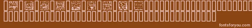 MythagoSquares Font – Pink Fonts on Brown Background