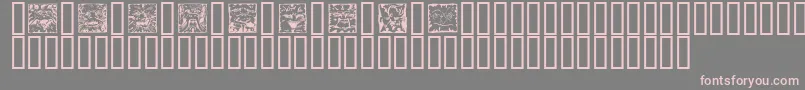 MythagoSquares Font – Pink Fonts on Gray Background