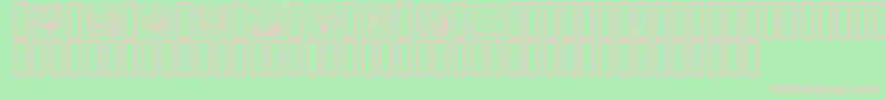 MythagoSquares Font – Pink Fonts on Green Background