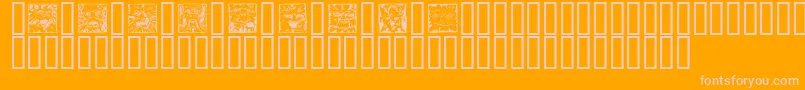 MythagoSquares Font – Pink Fonts on Orange Background