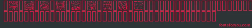 MythagoSquares Font – Red Fonts on Black Background