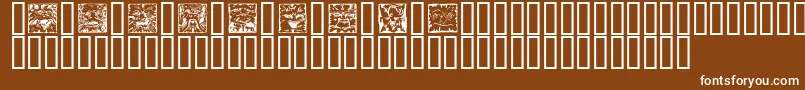 MythagoSquares Font – White Fonts on Brown Background