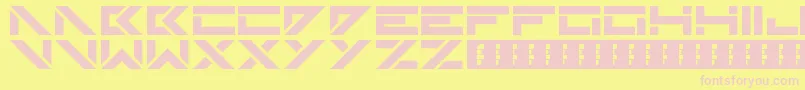 Skinz Font – Pink Fonts on Yellow Background