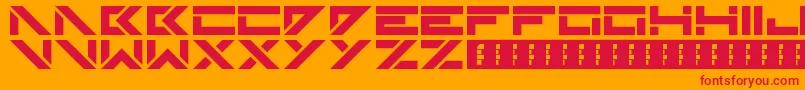 Skinz Font – Red Fonts on Orange Background