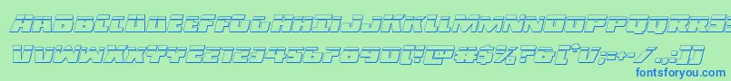 Darkalliancebulletital Font – Blue Fonts on Green Background