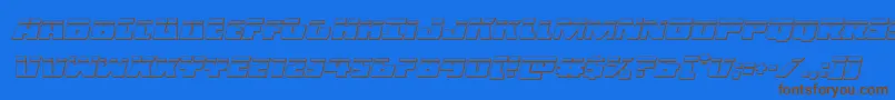 Darkalliancebulletital Font – Brown Fonts on Blue Background