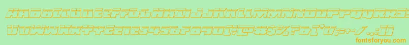 Darkalliancebulletital Font – Orange Fonts on Green Background