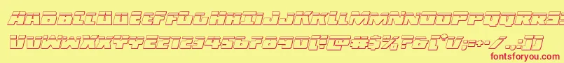 Darkalliancebulletital Font – Red Fonts on Yellow Background