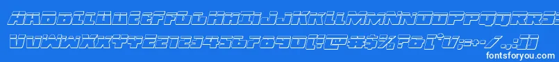 Darkalliancebulletital Font – White Fonts on Blue Background