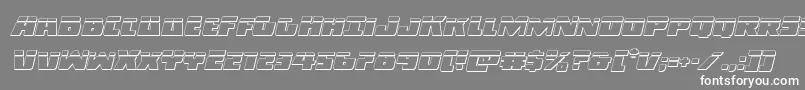 Darkalliancebulletital-Schriftart – Weiße Schriften auf grauem Hintergrund