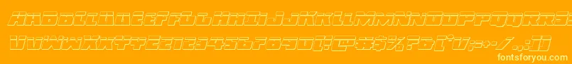 Darkalliancebulletital Font – Yellow Fonts on Orange Background