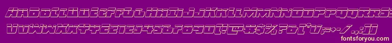Darkalliancebulletital Font – Yellow Fonts on Purple Background