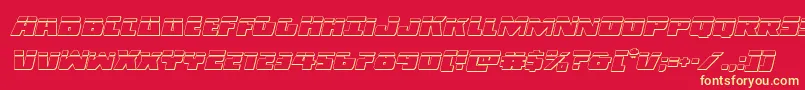 フォントDarkalliancebulletital – 黄色の文字、赤い背景