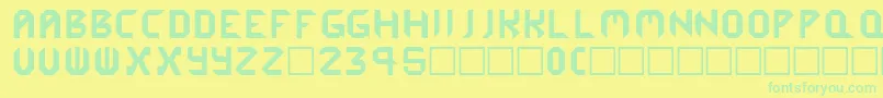 fuente Cybergen – Fuentes Verdes Sobre Fondo Amarillo