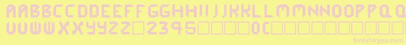 Cybergen Font – Pink Fonts on Yellow Background