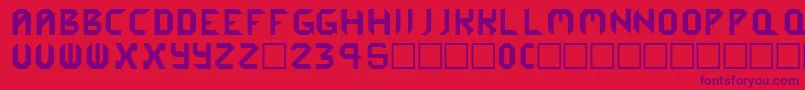 Cybergen Font – Purple Fonts on Red Background