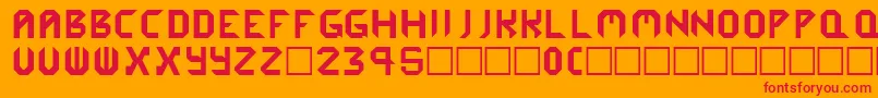Cybergen Font – Red Fonts on Orange Background