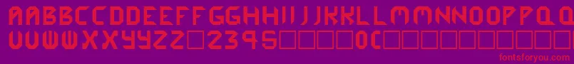 Cybergen Font – Red Fonts on Purple Background