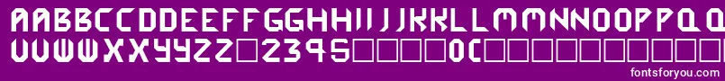 Cybergen Font – White Fonts on Purple Background