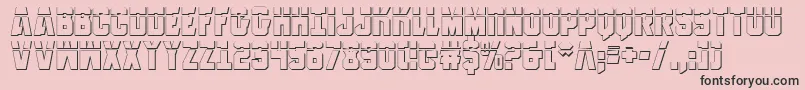 AnitllesLaser3D Font – Black Fonts on Pink Background