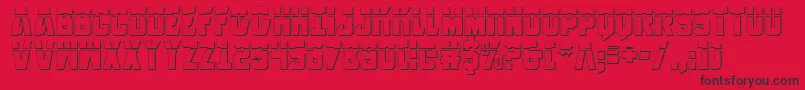 AnitllesLaser3D Font – Black Fonts on Red Background