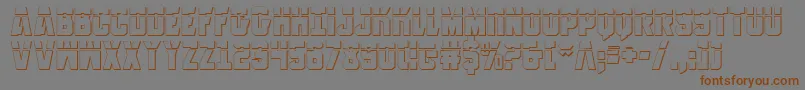 AnitllesLaser3D-Schriftart – Braune Schriften auf grauem Hintergrund