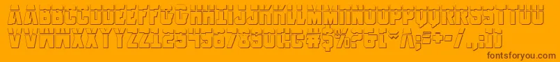 AnitllesLaser3D Font – Brown Fonts on Orange Background