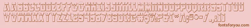 AnitllesLaser3D Font – Brown Fonts on Pink Background