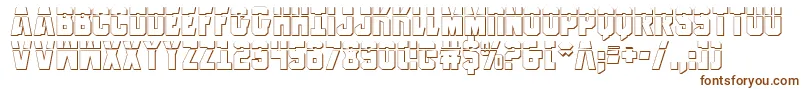 AnitllesLaser3D Font – Brown Fonts on White Background